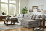 Avaliyah Ash 4-Piece Double Chaise Sectional from Ashley - Luna Furniture