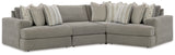 Avaliyah Ash 4-Piece Sectional from Ashley - Luna Furniture