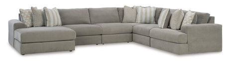 Avaliyah Ash 6-Piece LAF Chaise Sectional from Ashley Furniture - Luna Furniture