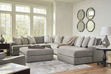 Avaliyah Ash 6-Piece RAF Chaise Sectional from Ashley - Luna Furniture