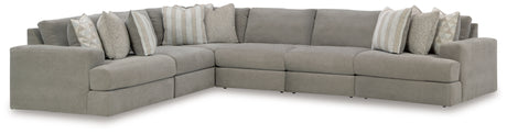 Avaliyah Ash 6-Piece Sectional with Ottoman from Ashley - Luna Furniture