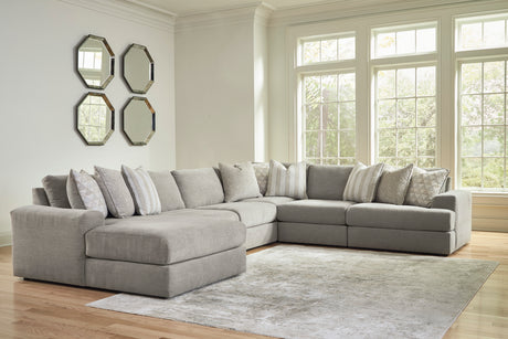 Avaliyah Ash 7-Piece LAF Chaise Sectional from Ashley Furniture - Luna Furniture