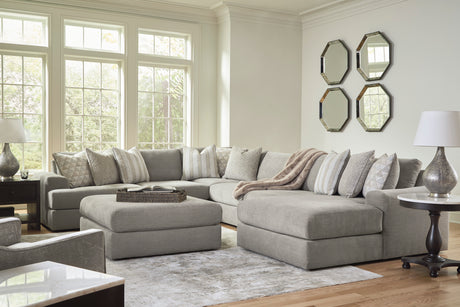 Avaliyah Ash 7-Piece RAF Chaise Sectional from Ashley - Luna Furniture