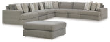Avaliyah Ash 7-Piece Sectional with Ottoman from Ashley - Luna Furniture