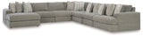 Avaliyah Ash 7-Piece Sectional with Ottoman from Ashley - Luna Furniture