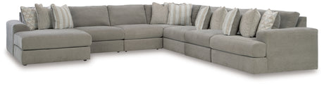 Avaliyah Ash 7-Piece Sectional with Ottoman from Ashley - Luna Furniture