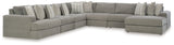 Avaliyah Ash 7-Piece Sectional with Ottoman from Ashley - Luna Furniture