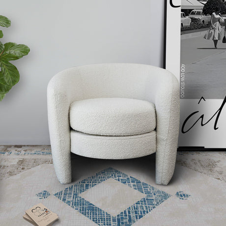 Avalon White Boucle Lounge Chair from Midinmod - Luna Furniture