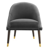 Avalon Charcoal Velvet Accent Chair