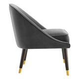 Avalon Charcoal Velvet Accent Chair