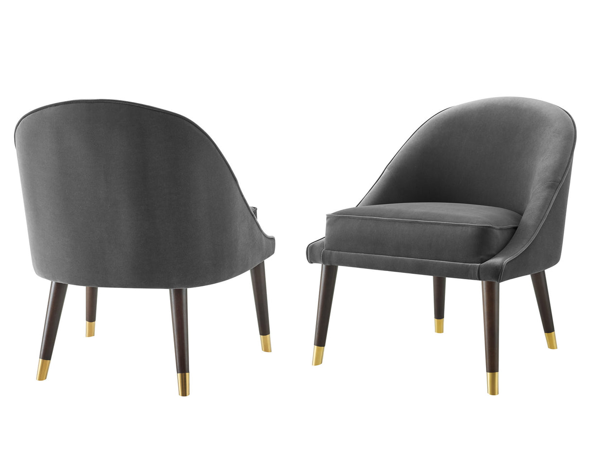 Avalon Charcoal Velvet Accent Chair