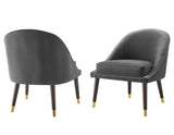 Avalon Charcoal Velvet Accent Chair