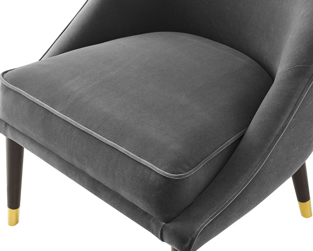 Avalon Charcoal Velvet Accent Chair