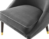 Avalon Charcoal Velvet Accent Chair