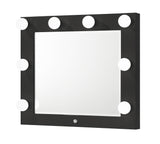 Morgan Black Makeup Vanity Set with Lighted Mirror from Crown Mark - Luna Furniture