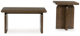 Aviemore Ink 2-Piece Sectional, Occasional Table Set and Lamp from Ashley - Luna Furniture