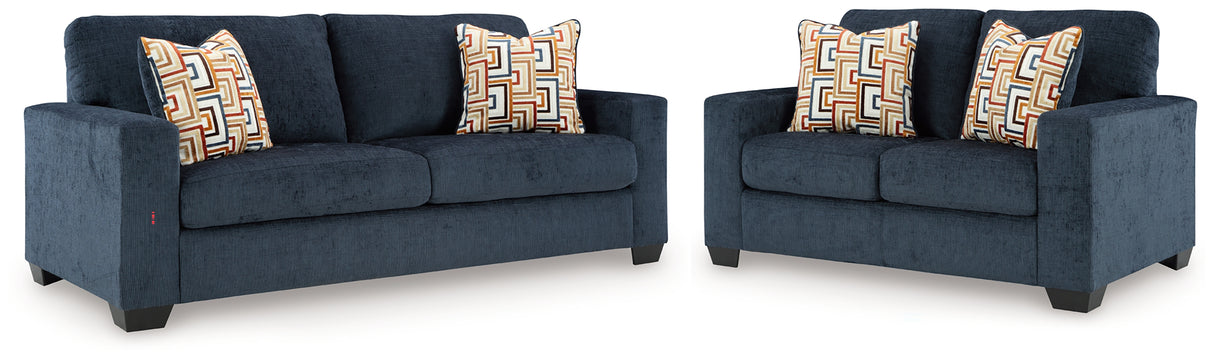 Aviemore Sofa and Loveseat in Ink from Ashley Furniture - Luna Furniture