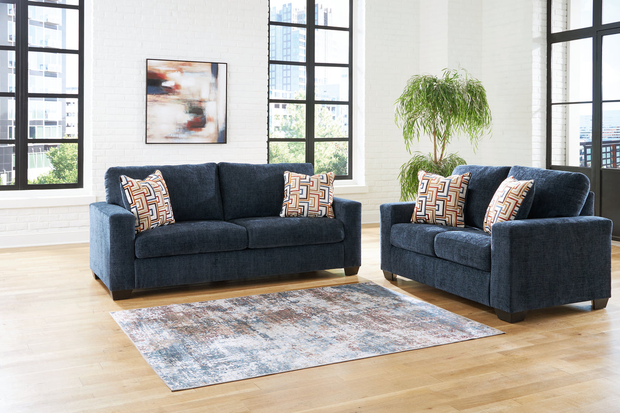 Aviemore Sofa and Loveseat in Ink from Ashley Furniture - Luna Furniture