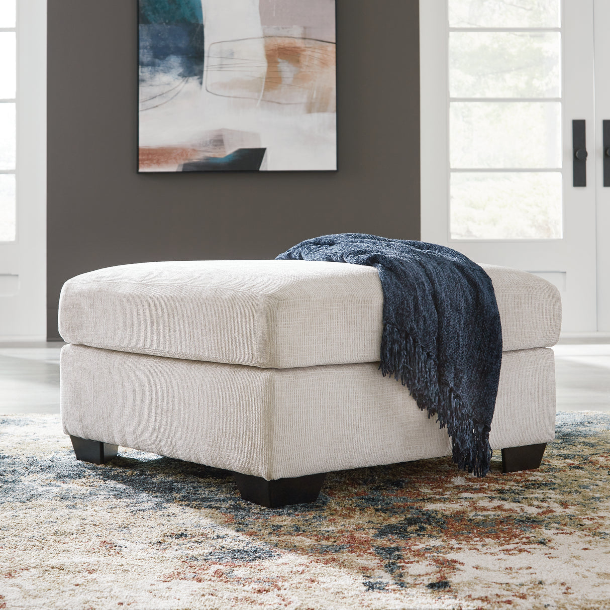 Aviemore Stone Oversized Accent Ottoman from Ashley - Luna Furniture