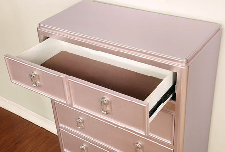 Avior Rose Gold Chest from Furniture of America - Luna Furniture