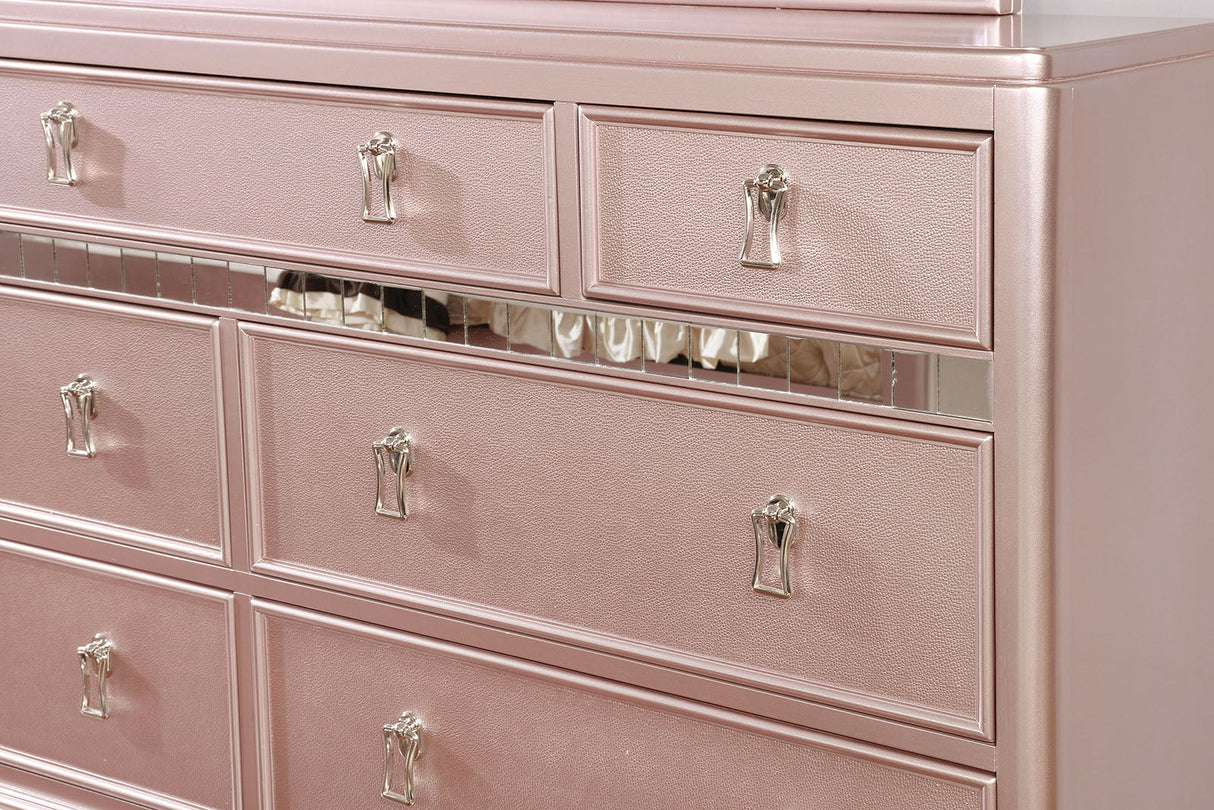 Avior Rose Gold Dresser from Furniture of America - Luna Furniture