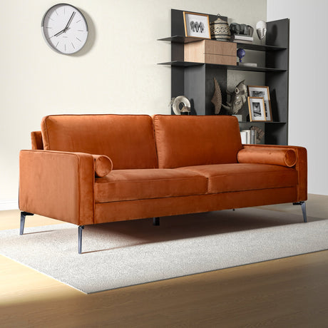 Axten Orange Velvet Sofa from Midinmod - Luna Furniture