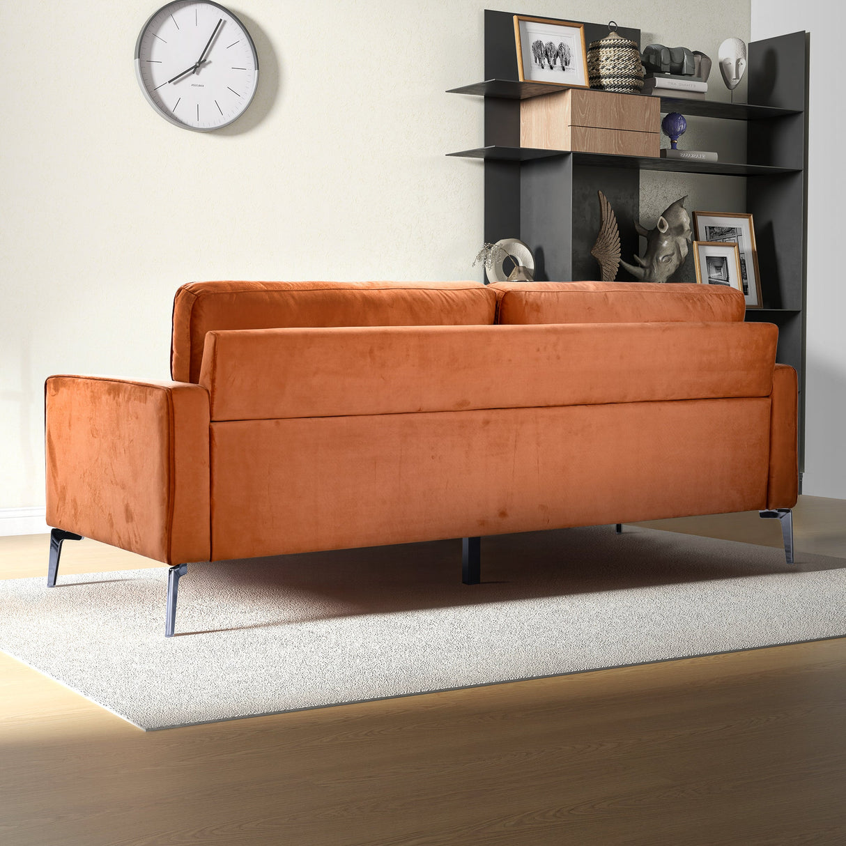 Axten Orange Velvet Sofa from Midinmod - Luna Furniture