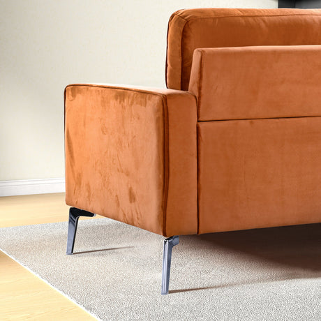 Axten Orange Velvet Sofa from Midinmod - Luna Furniture