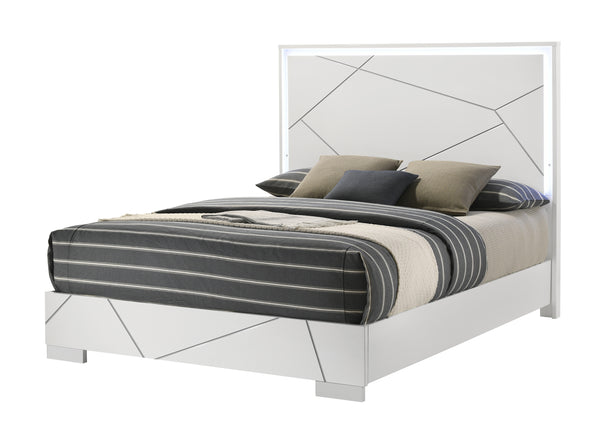 Ayla White King Panel Bed