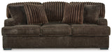 Aylesworth Sofa, Loveseat, Chair and Ottoman in Chocolate from Ashley - Luna Furniture
