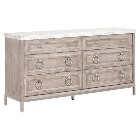 Azure Carrera 6-drawer Double Dresser from Essentials For Living - Luna Furniture