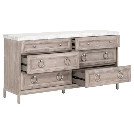 Azure Carrera 6-drawer Double Dresser from Essentials For Living - Luna Furniture