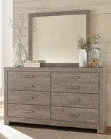 Culverbach Gray Queen Panel Bed with Mirrored Dresser and 2 Nightstands from Ashley - Luna Furniture