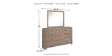 Culverbach Queen Panel Bed with Mirrored Dresser, Chest and 2 Nightstands in Gray from Ashley Furniture - Luna Furniture