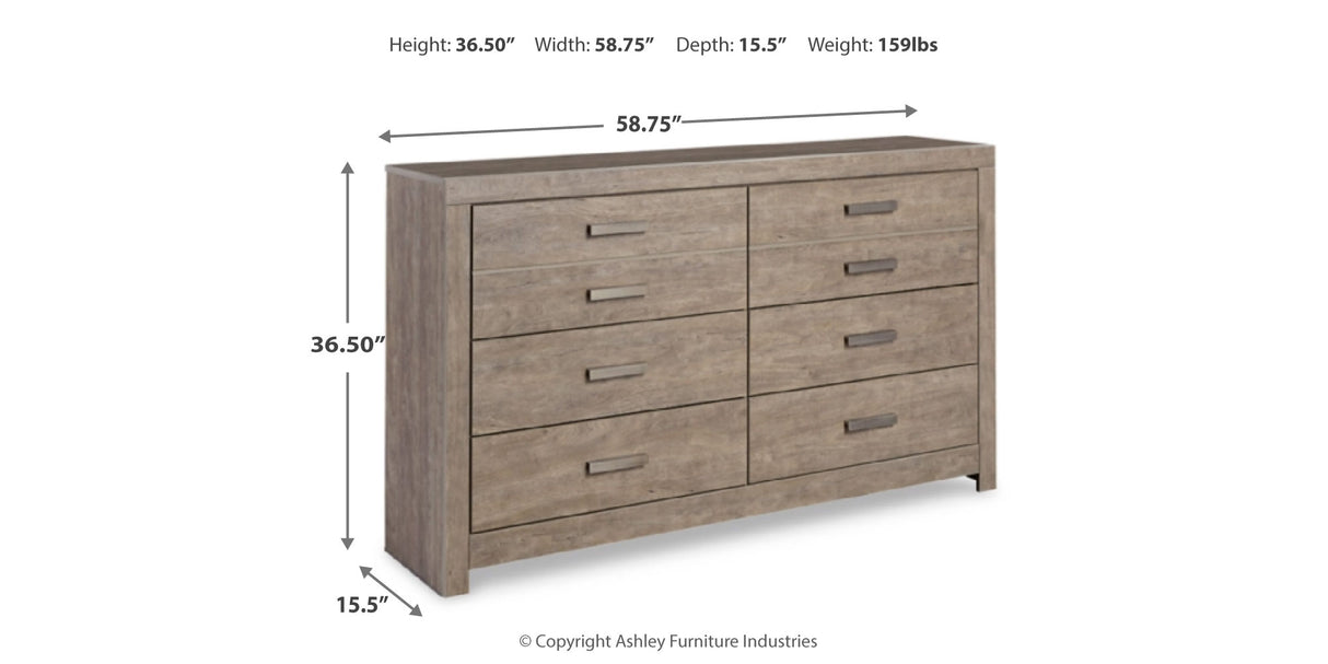 Culverbach Queen Panel Bed with Dresser in Gray from Ashley Furniture - Luna Furniture