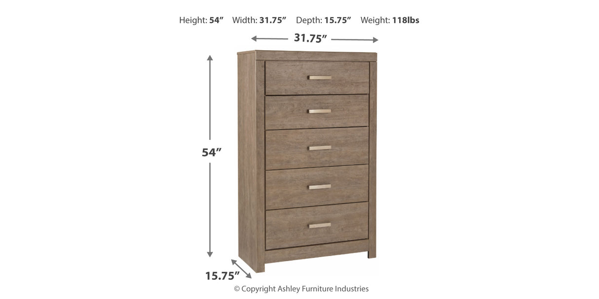 Culverbach Gray Queen Panel Bed with Chest from Ashley Furniture - Luna Furniture
