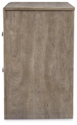 Culverbach Gray Queen Panel Bed with Mirrored Dresser, Chest and 2 Nightstands from Ashley - Luna Furniture