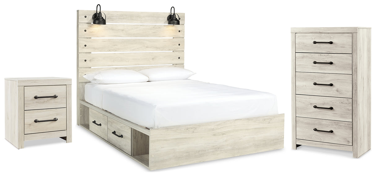 Cambeck Whitewash Storage Platform Bedroom Set with 2 Drawers from Ashley - Luna Furniture