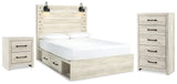 Cambeck Whitewash Storage Platform Bedroom Set with 2 Drawers from Ashley - Luna Furniture