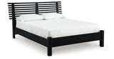 Danziar Black Queen Slat Platform Bed from Ashley Furniture - Luna Furniture