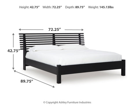 Danziar Queen Slat Panel Bed, Dresser and Mirror from Ashley - Luna Furniture