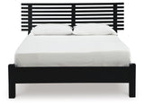 Danziar Black Queen Slat Platform Bed from Ashley Furniture - Luna Furniture