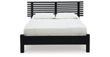 Danziar Black Queen Slat Platform Bed from Ashley Furniture - Luna Furniture