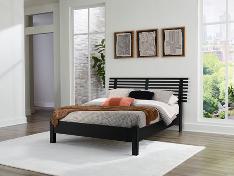 Danziar Black Slat Platform Bedroom Set from Ashley - Luna Furniture