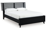 Danziar Black Queen Slat Framed Platform Bed from Ashley - Luna Furniture