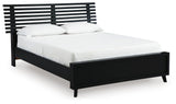 Danziar Black Queen Slat Framed Platform Bed from Ashley Furniture - Luna Furniture
