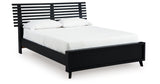 Danziar Black Queen Slat Framed Platform Bed from Ashley Furniture - Luna Furniture