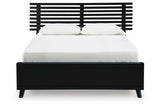 Danziar Black Queen Slat Framed Platform Bed from Ashley - Luna Furniture
