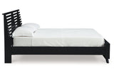 Danziar Black Queen Slat Framed Platform Bed from Ashley - Luna Furniture