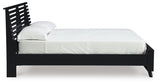 Danziar Black Queen Slat Framed Platform Bed from Ashley Furniture - Luna Furniture